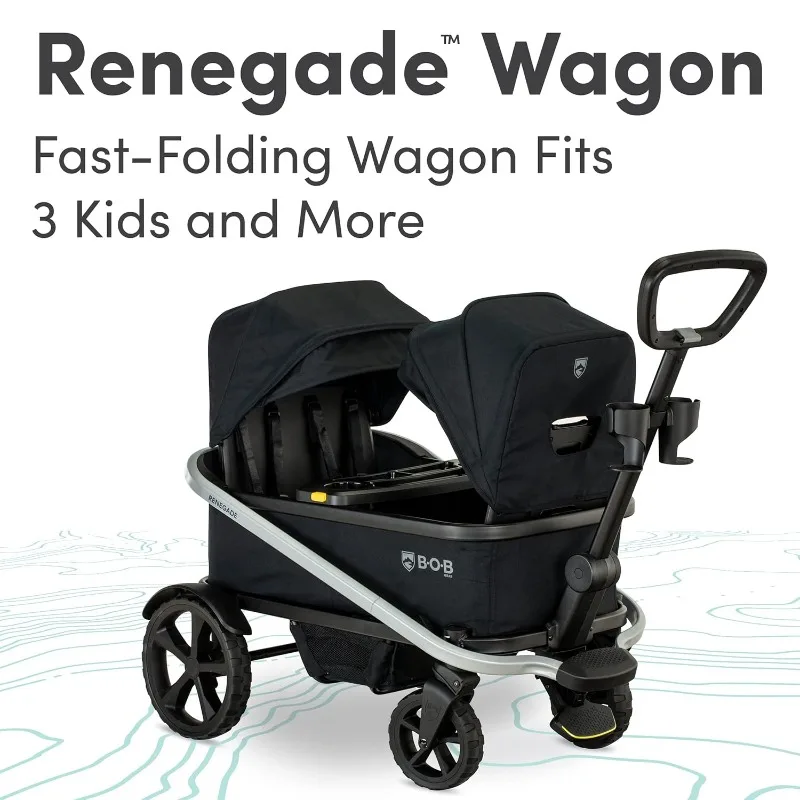 Canopy Stroller Wagon with 3 Seats, 5-Point Harness System, All-Terrain Tires, and Push and Pull Handle, Nightfall
Canopy Stroller Wagon with 3 Seats, 5-Point Harness System, All-Terrain Tires, and Push and Pull Handle, Nightfall