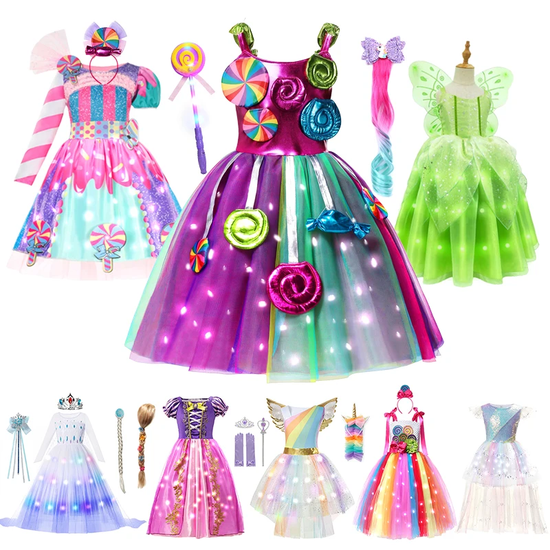 Girl Unicorn Candy Dresses for Girls Tutu Princess Party Dresses with LED Lights Rainbow Birthday Party Cosplay Girls Costume
Girl Unicorn Candy Dresses for Girls Tutu Princess Party Dresses with LED Lights Rainbow Birthday Party Cosplay Girls Costume