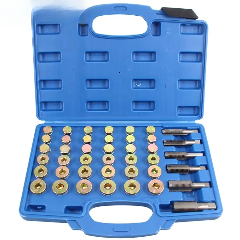 114 Uds Kit reparación tapón drenaje cárter aceite Kit herramientas reparación roscas sartenes drenaj
114 Uds Kit reparación tapón drenaje cárter aceite Kit herramientas reparación roscas sartenes drenaj