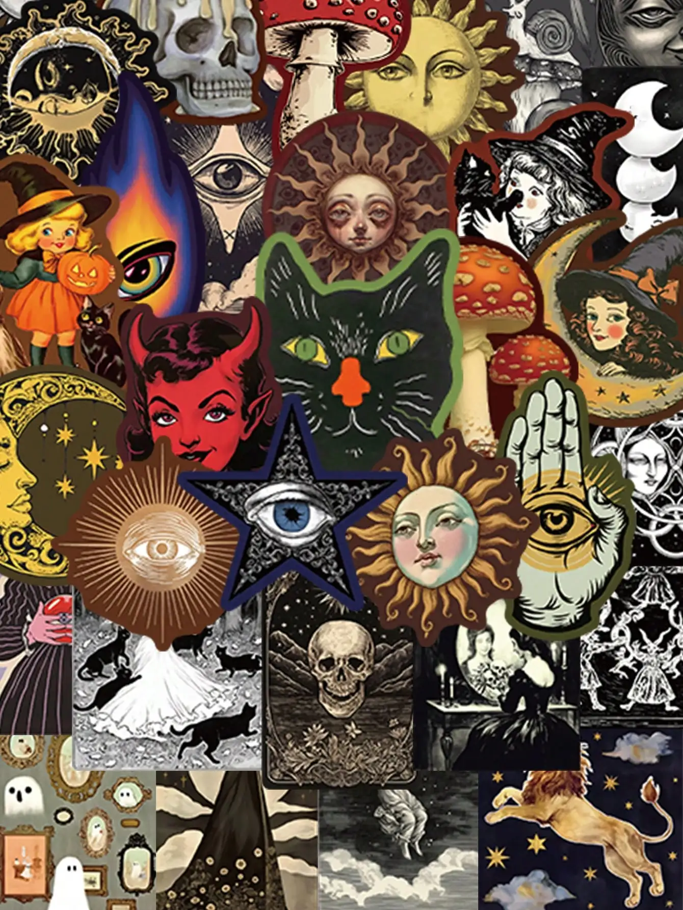 50pcs Mysterious Celestial Body Stickers, Minimalist Dark Decorative Stickers, Suitable As Back To School Gifts, Can Also Be Used To Decorate Diaries, Phone Cases, Notebooks, Tablets, Skateboards, Guitars, Party Luggages, Packages, Helmets, Envelopes
50pcs Mysterious Celestial Body Stickers, Minimalist Dark Decorative Stickers, Suitable As Back To School Gifts, Can Also Be Used To Decorate Diaries, Phone Cases, Notebooks, Tablets, Skateboards, Guitars, Party Luggages, Packages, Helmets, Envelopes