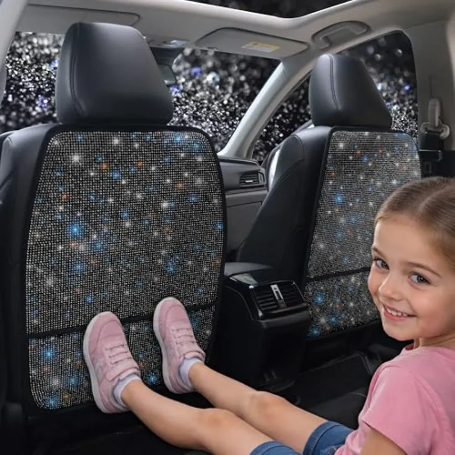 Diamond Bling Car Seat Kick Mats with Storage Back Seat Protectors with Sparkly Rhinestones for Girls and Women, Crystal Kick C
Diamond Bling Car Seat Kick Mats with Storage Back Seat Protectors with Sparkly Rhinestones for Girls and Women, Crystal Kick C