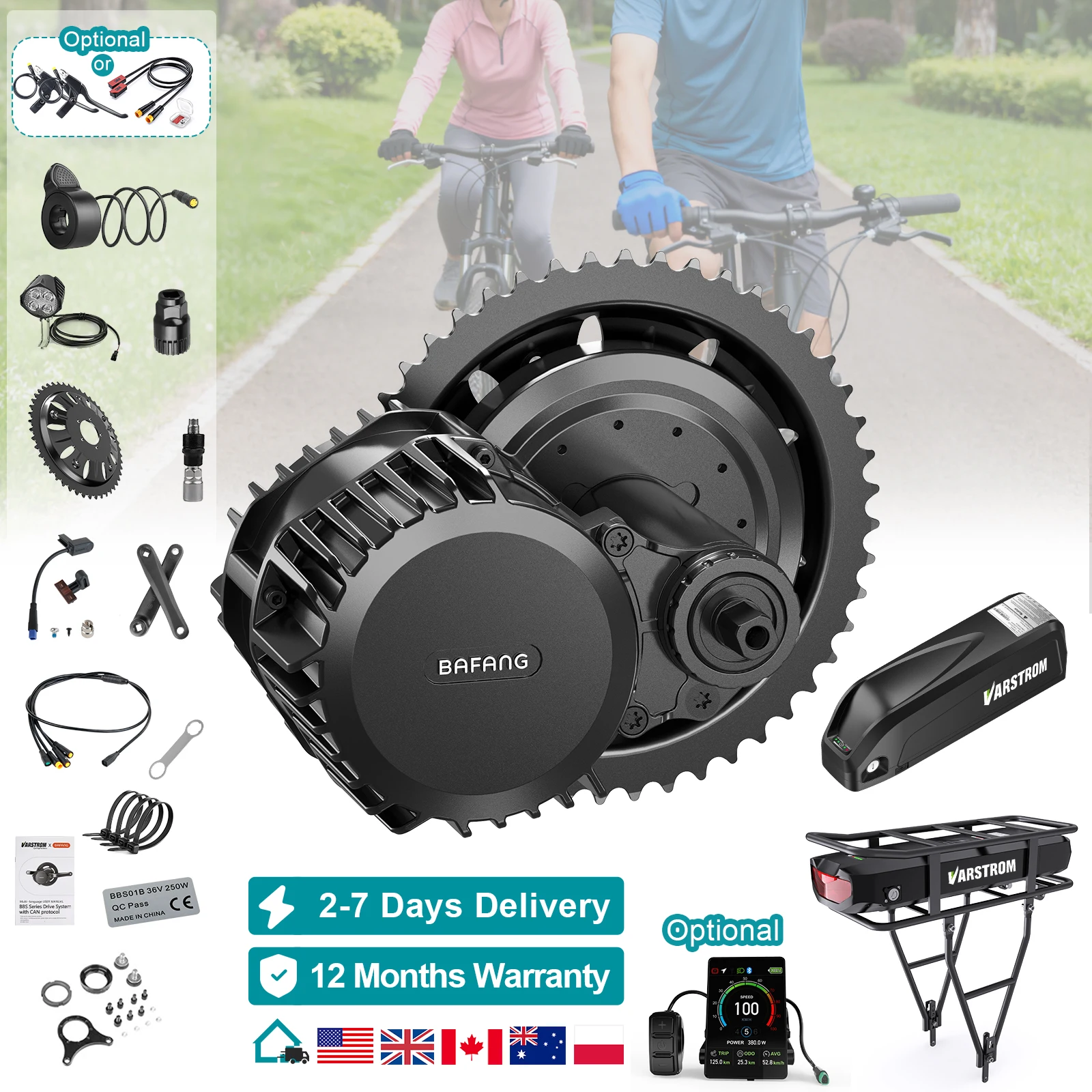 Bafang Bbs02B Bbs-Hd 48V 500W 750W 1000W Mid Drive Motor Kit Electric Bike Conversion Kit Ebike Central Motor for Mountain Bike Fat Tire with Optional Battery
Bafang Bbs02B Bbs-Hd 48V 500W 750W 1000W Mid Drive Motor Kit Electric Bike Conversion Kit Ebike Central Motor for Mountain Bike Fat Tire with Optional Battery