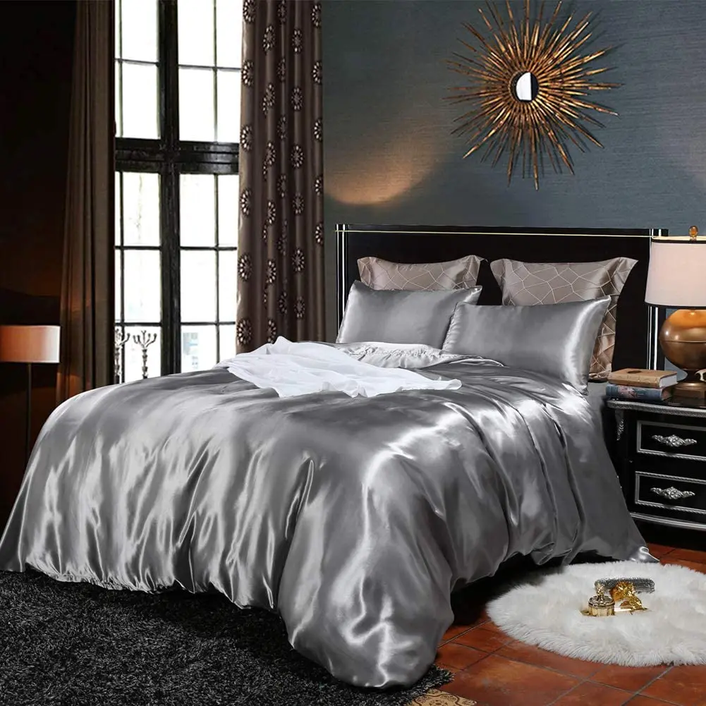 Gray Satin Bedding Luxury Silk Duvet Cover Set Silver Grey Satin Comforter Cover Queen Bedsheet Luxury Silky Sateen Bedding Set
Gray Satin Bedding Luxury Silk Duvet Cover Set Silver Grey Satin Comforter Cover Queen Bedsheet Luxury Silky Sateen Bedding Set
