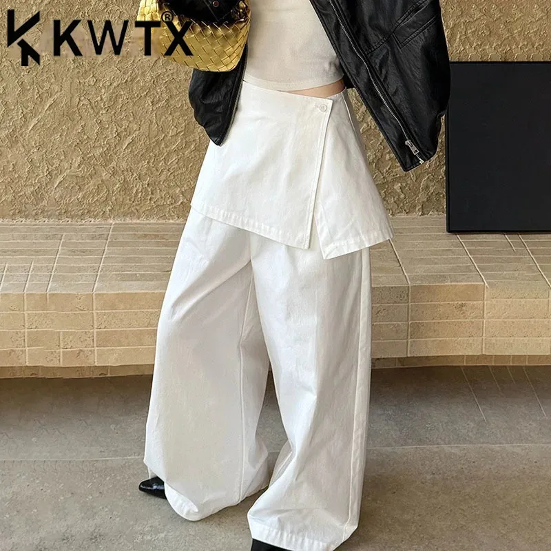 KWTX Office Lady 2 Piece Women's Solid High Waist Straight Wide Leg Pants+Fart Curtain Fashion Female Clothing 2025 Spring New
KWTX Office Lady 2 Piece Women's Solid High Waist Straight Wide Leg Pants+Fart Curtain Fashion Female Clothing 2025 Spring New