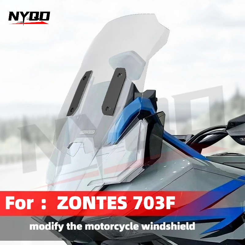 For ZONTES 703F Front Windshield Special Modified Windshield Heightened Chest Protection Rain Shield Accessories
For ZONTES 703F Front Windshield Special Modified Windshield Heightened Chest Protection Rain Shield Accessories