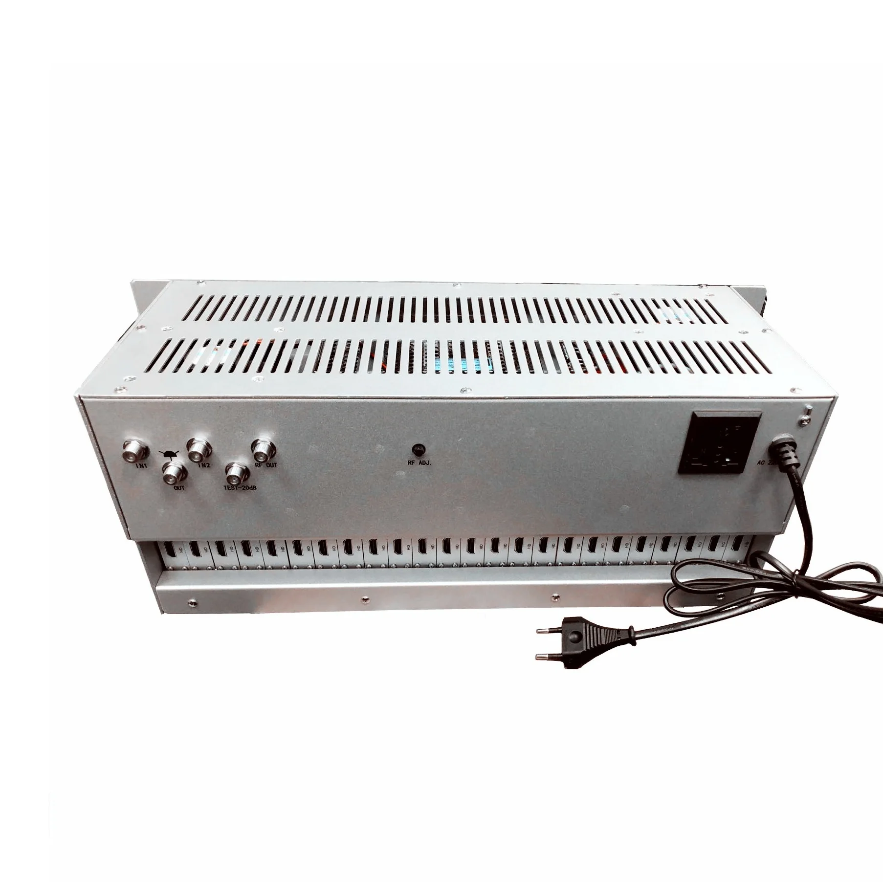 24 Channels HD to Fixed Modulator Adjacent Frequency Agile Modulator for Analog Cable TV CATV System
24 Channels HD to Fixed Modulator Adjacent Frequency Agile Modulator for Analog Cable TV CATV System