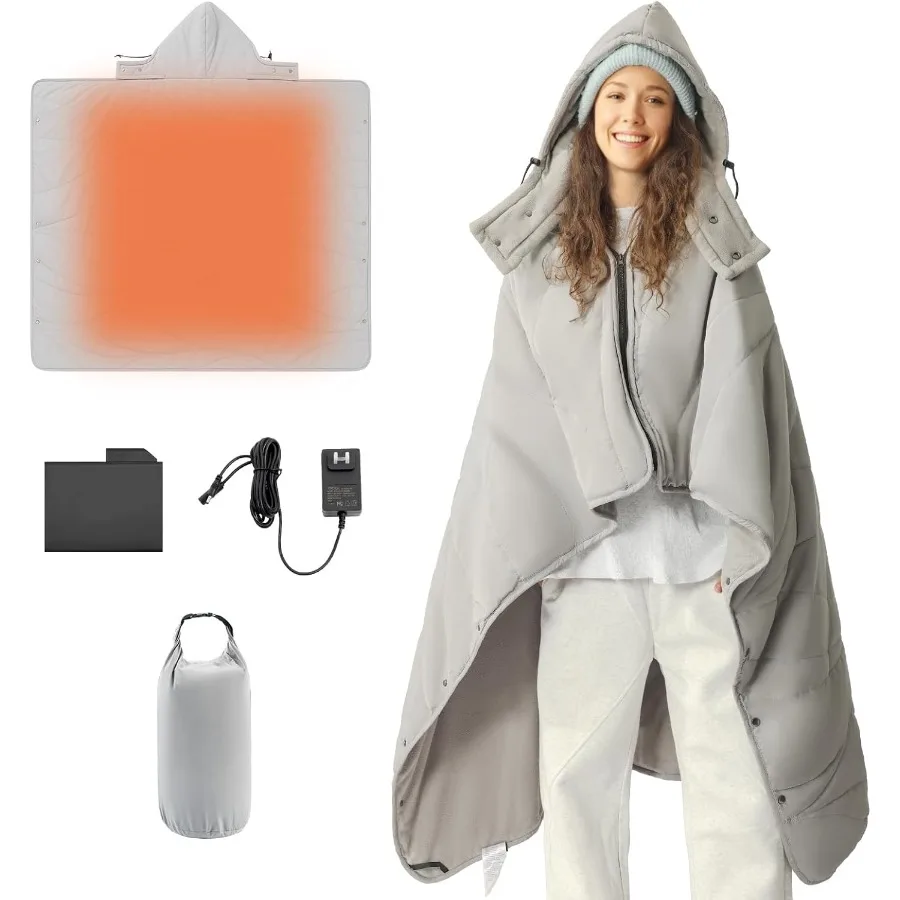 Одеяло с подогревом, портативное электрическое одеяло с батарейным питанием и перезаряжаемой батареей, беспроводное одеяло с подогревом 50 x 60 дюймов Wa
Одеяло с подогревом, портативное электрическое одеяло с батарейным питанием и перезаряжаемой батареей, беспроводное одеяло с подогревом 50 x 60 дюймов Wa