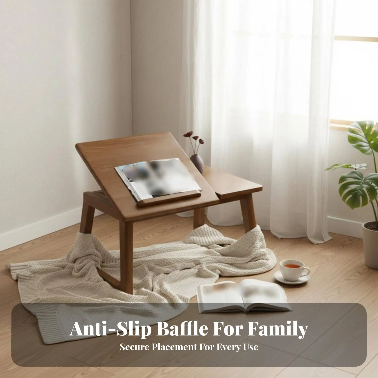 Adjustable Lap Desk Foldable Design Low Table Versatile Easy Assembly for Students, Adults, Bay Window, Bedroom, Living Room
Adjustable Lap Desk Foldable Design Low Table Versatile Easy Assembly for Students, Adults, Bay Window, Bedroom, Living Room