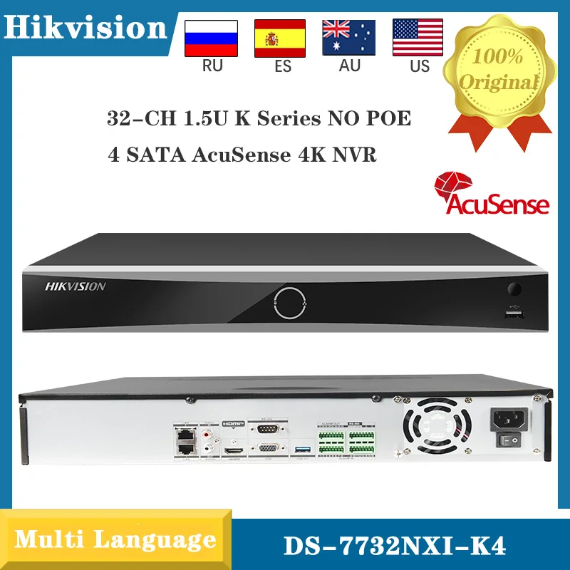 Оригинальный сетевой видеорегистратор Hikvision DS-7732NXI-K4 4K 1.5U 32-канальный Acusense 4SATA NVR 12MP AI для камер/систем видеонаблюдения MD2.0
Оригинальный сетевой видеорегистратор Hikvision DS-7732NXI-K4 4K 1.5U 32-канальный Acusense 4SATA NVR 12MP AI для камер/систем видеонаблюдения MD2.0