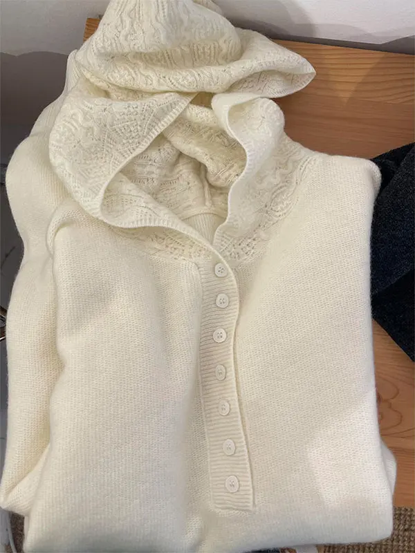 Вязаный шерстяной свитер с капюшоном и ажурным цветочным узором для женщин, весенне-осенний, премиум-класса, с внутренней подкладкой
Вязаный шерстяной свитер с капюшоном и ажурным цветочным узором для женщин, весенне-осенний, премиум-класса, с внутренней подкладкой