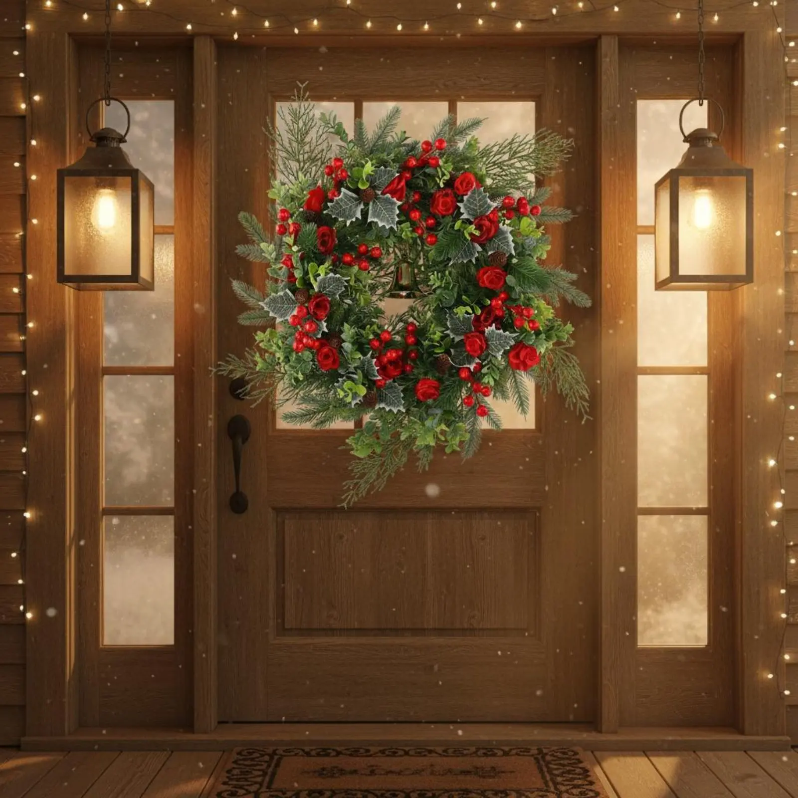 Christmas Wreath Reusable Christmas Door Wreath Lively Hues Handmade for Wall Decor, Fireplace Mantel
Christmas Wreath Reusable Christmas Door Wreath Lively Hues Handmade for Wall Decor, Fireplace Mantel