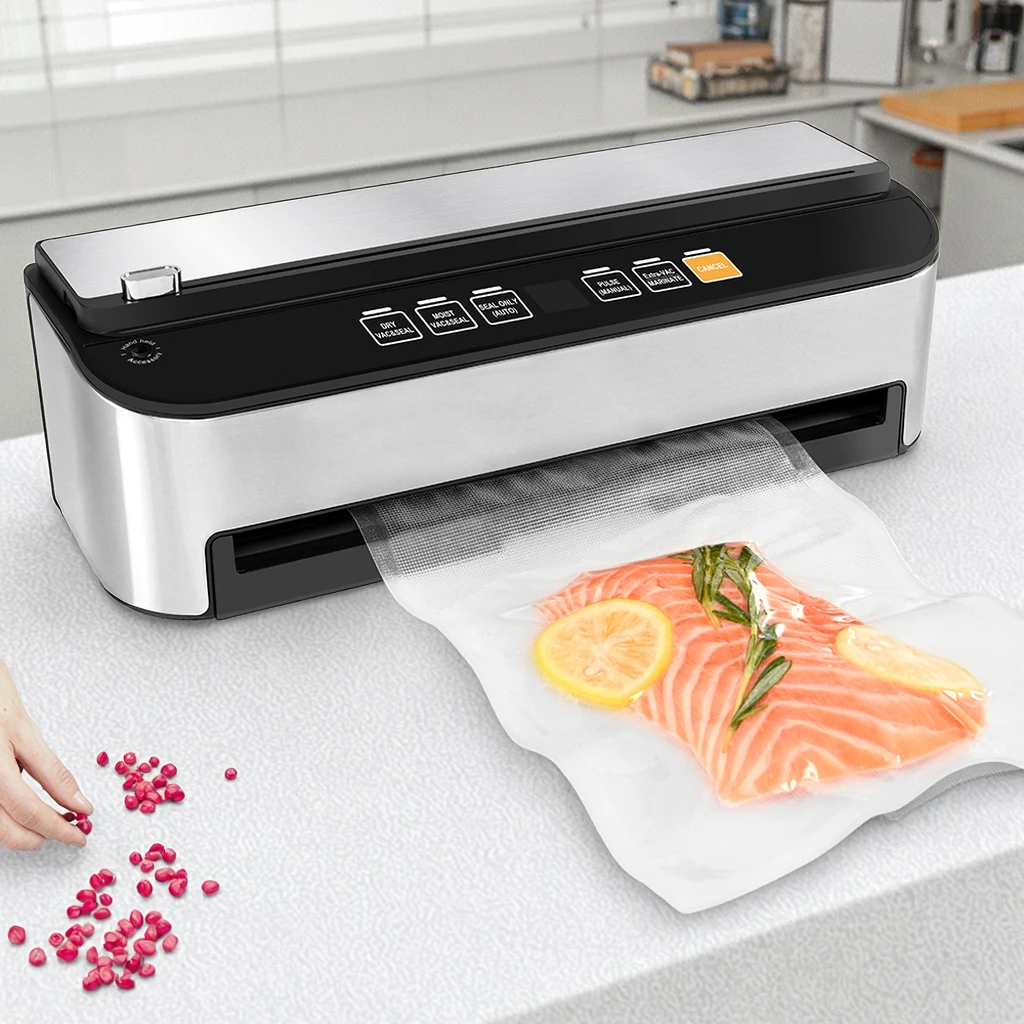 Kitchen Vacuum Sealer Machine with Automatic Vacuum Sealer Bag Detection Starter Kit Keep Food Fresh Longer
Kitchen Vacuum Sealer Machine with Automatic Vacuum Sealer Bag Detection Starter Kit Keep Food Fresh Longer