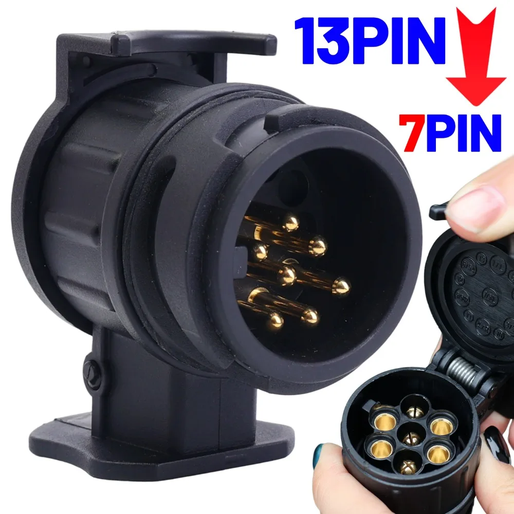 13 To 7 Pin Trailer Wiring Adapter Connector Socket Copper Plug Interface for European Towbar Towing Caravan RV Yacht Accessory
13 To 7 Pin Trailer Wiring Adapter Connector Socket Copper Plug Interface for European Towbar Towing Caravan RV Yacht Accessory