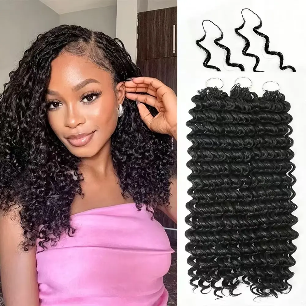 Miracle Knots Invisible Knotless Crochet Hair 18" 150Strands Feather Crochet Hair Pre-Separated Deep Wave Crochet Hair Synthetic
Miracle Knots Invisible Knotless Crochet Hair 18" 150Strands Feather Crochet Hair Pre-Separated Deep Wave Crochet Hair Synthetic