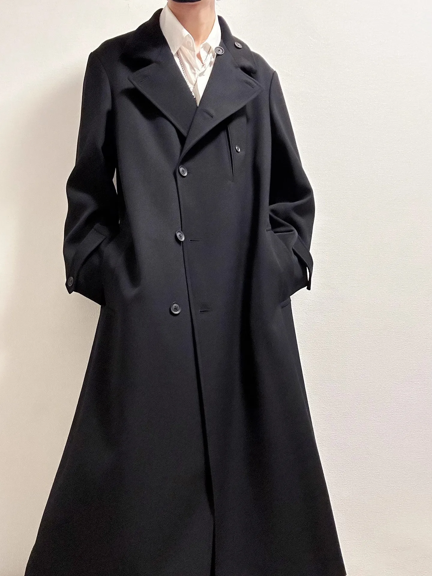 FANDISHI-Men's Original Cashmere Wig, Black Color Trench coat
FANDISHI-Men's Original Cashmere Wig, Black Color Trench coat