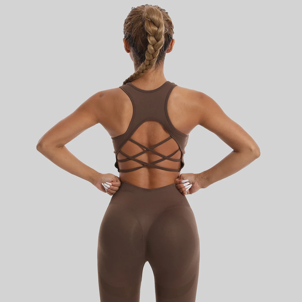Women Seamless 2 Piece Workout Set Quick Dry Open Back Shock Absorbing Sports Bra Tank Top Running Yoga Fitness Suit
Women Seamless 2 Piece Workout Set Quick Dry Open Back Shock Absorbing Sports Bra Tank Top Running Yoga Fitness Suit