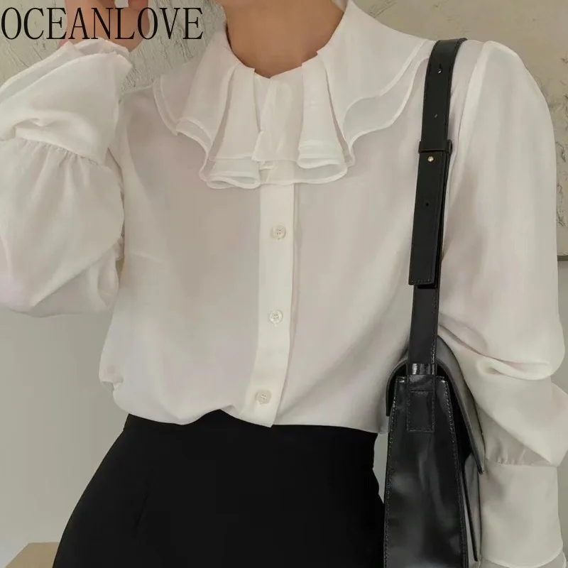 OCEANLOVE Ruffles Women Shirts&blouses Solid Korean Fashion Chic Spring Autumn Blusas Mujer Elegant Simple Vintage Camisas
OCEANLOVE Ruffles Women Shirts&blouses Solid Korean Fashion Chic Spring Autumn Blusas Mujer Elegant Simple Vintage Camisas