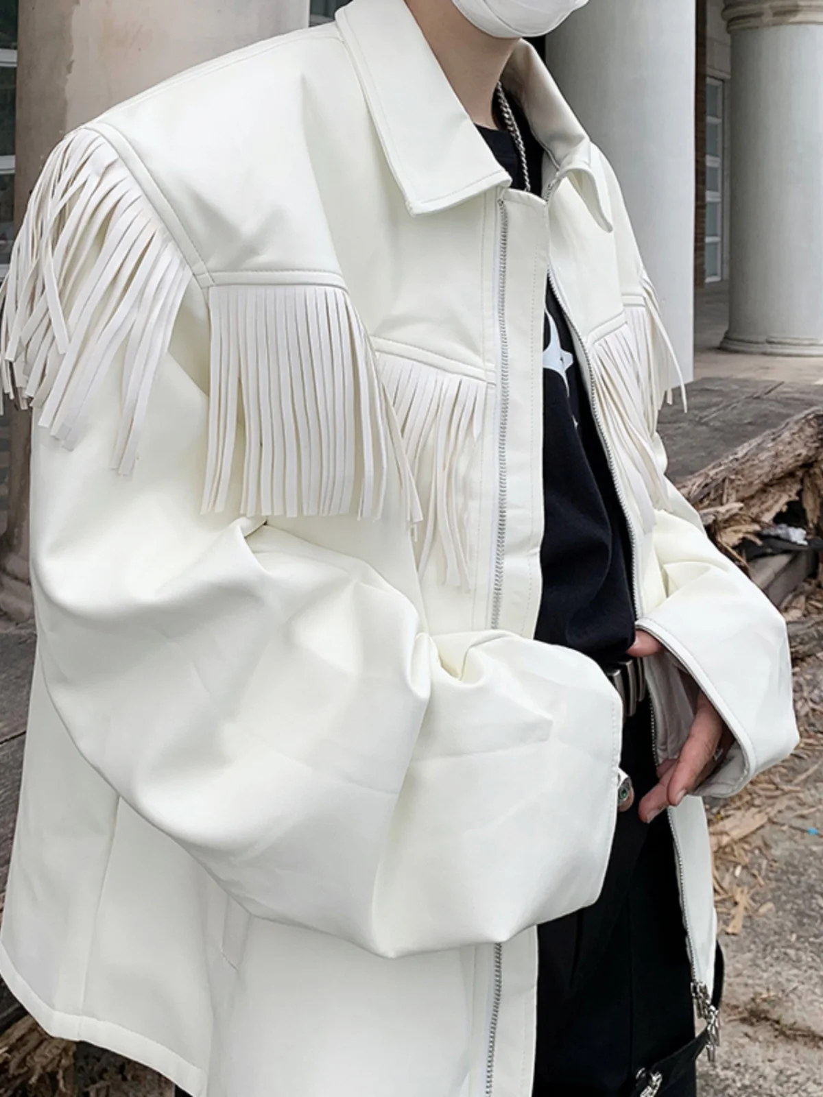 Autumn Winter PU Leather Jaet Men's Casual Motorcycle Sle Fringed Design High-End Feel oulder Pad Youth Faion Trend
Autumn Winter PU Leather Jaet Men's Casual Motorcycle Sle Fringed Design High-End Feel oulder Pad Youth Faion Trend