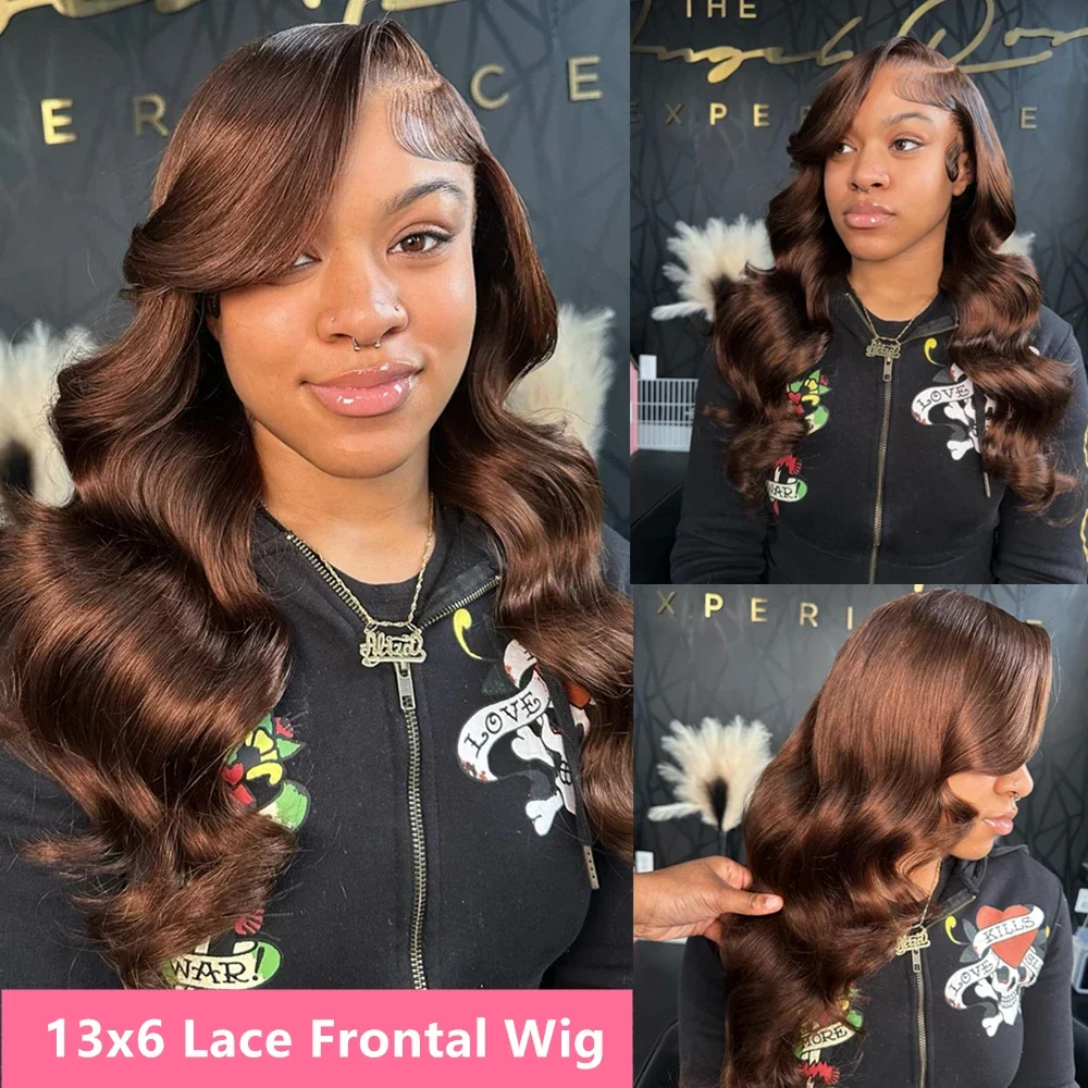 Chocolate Brown Lace Front Wig Human Hair 250% Body Wave Human Hair Wigs Pre Plucked 13x4 13x6 HD Lace Frontal Wig Brown Wig
Chocolate Brown Lace Front Wig Human Hair 250% Body Wave Human Hair Wigs Pre Plucked 13x4 13x6 HD Lace Frontal Wig Brown Wig