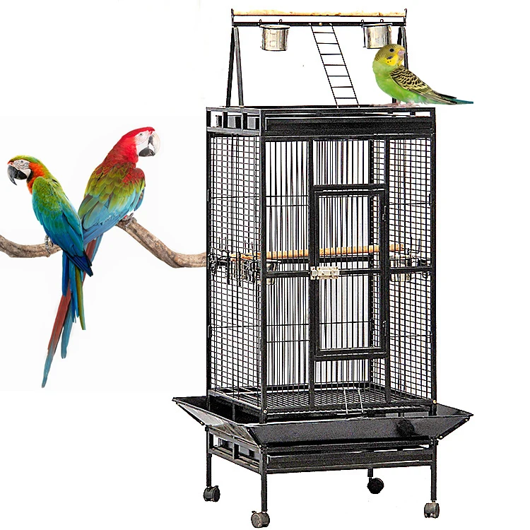 YOELLEN Wholesale Low Price Luxury Big Space Black Stainless Steel Metal Iron Parrot Canary Budgie Pet Bird Cage with Wheels
YOELLEN Wholesale Low Price Luxury Big Space Black Stainless Steel Metal Iron Parrot Canary Budgie Pet Bird Cage with Wheels
