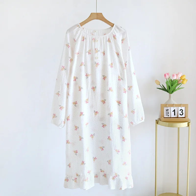 Soft Crinkle Sleepshirt - Thin Pullover Nightgown 3 Seasons 100% Cotton Sleep Gown Home & Sleep Wrinkle Texture Nightie
Soft Crinkle Sleepshirt - Thin Pullover Nightgown 3 Seasons 100% Cotton Sleep Gown Home & Sleep Wrinkle Texture Nightie