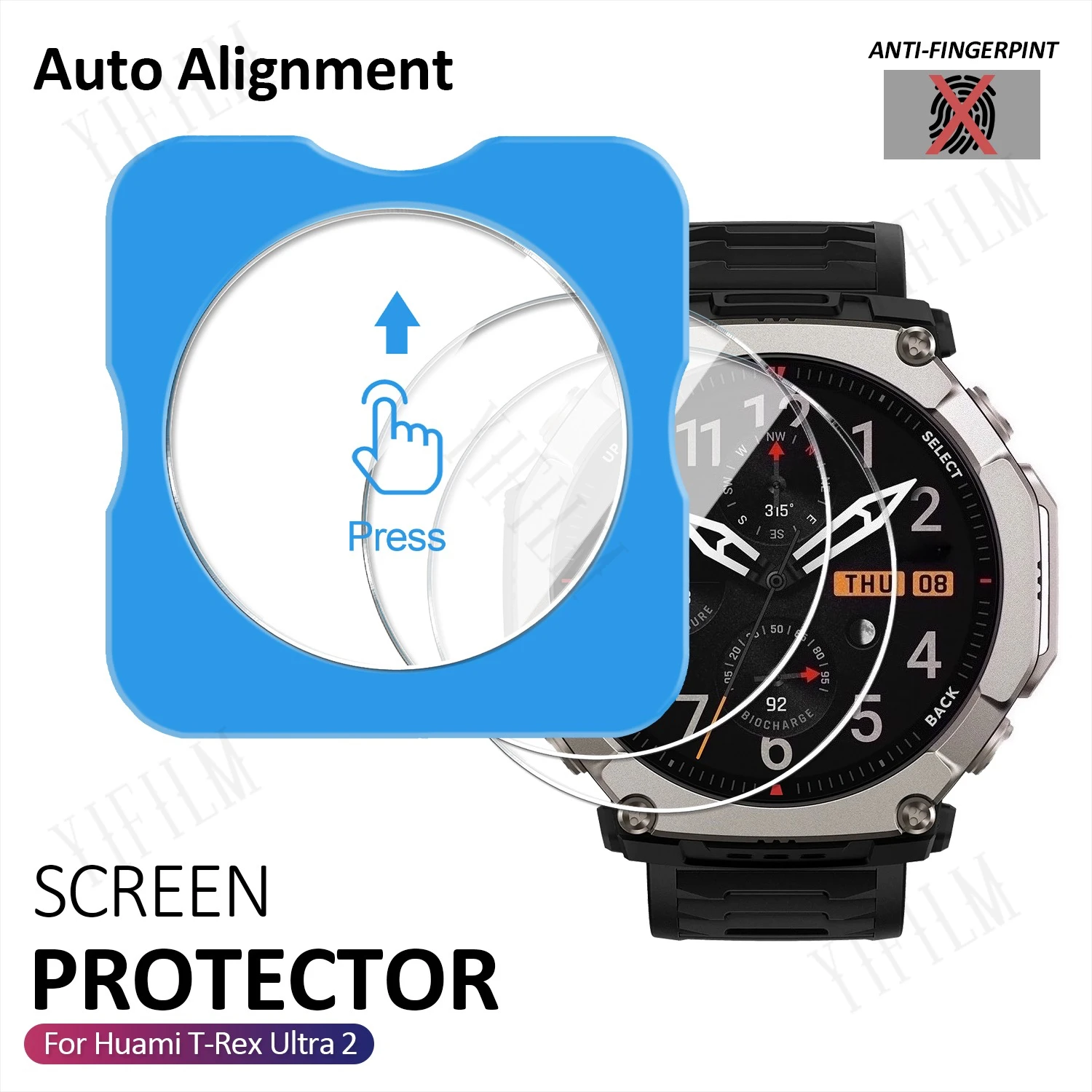 For Huami T-Rex Ultra 2 Screen Protector Auto Alignment Kit For Amazfit T-Rex Ultra2 Tempered Glass Film Easy Install HD Guard
For Huami T-Rex Ultra 2 Screen Protector Auto Alignment Kit For Amazfit T-Rex Ultra2 Tempered Glass Film Easy Install HD Guard