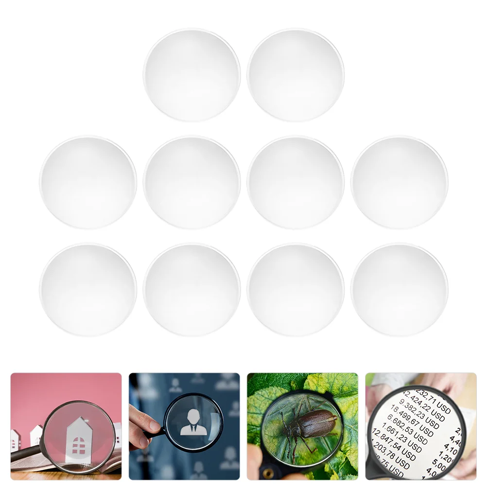10 Pcs Clear Magnifier Lens Magnifying Glasses Mirror Convex Accessories for Acrylic Made
10 Pcs Clear Magnifier Lens Magnifying Glasses Mirror Convex Accessories for Acrylic Made