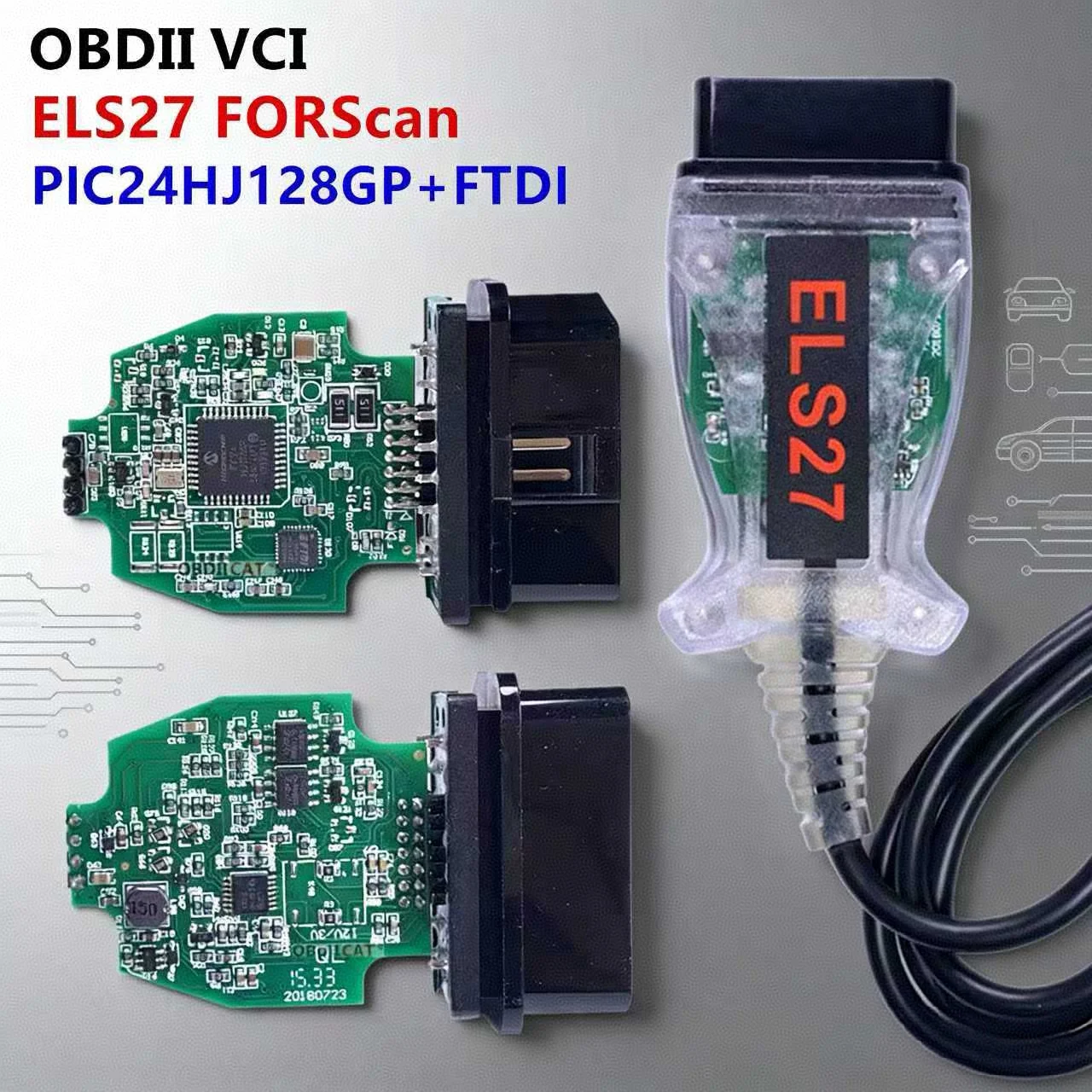 Newest V2.3.8 OBD2 Code Reader ELS27 FORScan Works For Mada/Linoln/Mecury Green PCB FTDI Chip+PIC24HJ128GP Better Than ELM327
Newest V2.3.8 OBD2 Code Reader ELS27 FORScan Works For Mada/Linoln/Mecury Green PCB FTDI Chip+PIC24HJ128GP Better Than ELM327