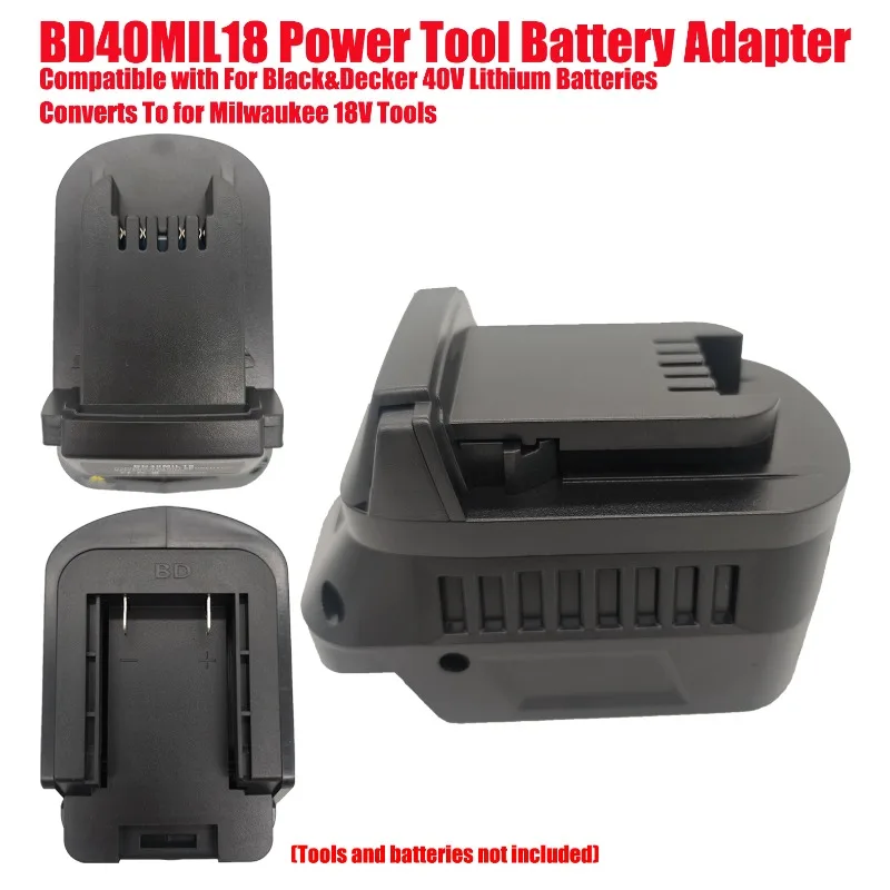 Compatible with For Black&Decker 40V Lithium Batteries BD40MIL18 Power Tool Battery Adapter Converts To for Milwaukee 18V Tools
Compatible with For Black&Decker 40V Lithium Batteries BD40MIL18 Power Tool Battery Adapter Converts To for Milwaukee 18V Tools