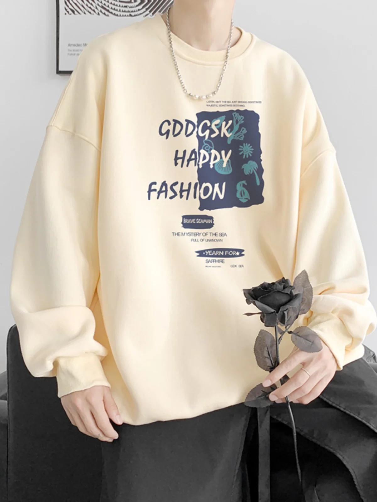 Свободный повседневный свитшот с круглым вырезом для подростков, весна-осень, удобная верхняя одежда с принтом
Свободный повседневный свитшот с круглым вырезом для подростков, весна-осень, удобная верхняя одежда с принтом