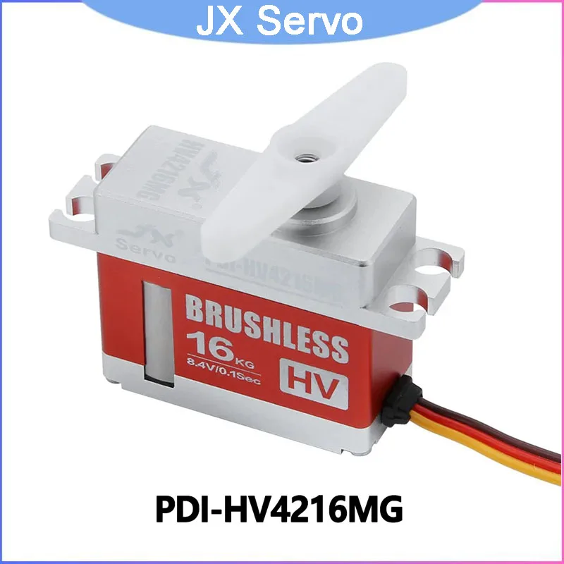 JX PDI-HV4216MG 16kg Brushless Digital Servo 8.4V, Metal Gear 35.5x15x29.9mm 52g for RC Car Boat Airplane Helicopter Robot DIY
JX PDI-HV4216MG 16kg Brushless Digital Servo 8.4V, Metal Gear 35.5x15x29.9mm 52g for RC Car Boat Airplane Helicopter Robot DIY