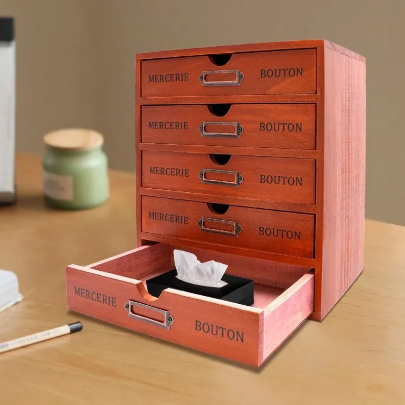 5-Drawer Wooden Desk Organizer Vintage Pine Wood Storage Cabinet Space-Saving for Office Homewith Label Slots & Smooth Handles
5-Drawer Wooden Desk Organizer Vintage Pine Wood Storage Cabinet Space-Saving for Office Homewith Label Slots & Smooth Handles