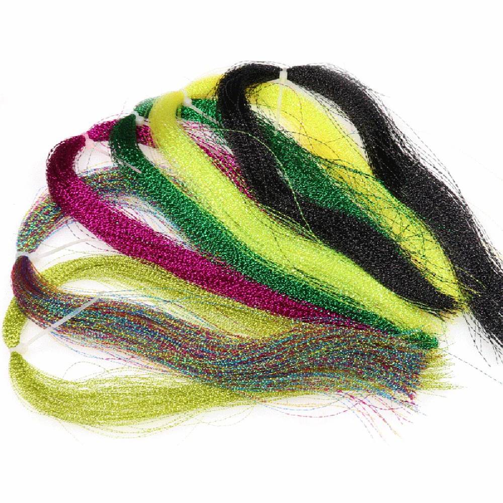 50Pcs Flash-Tinsel Bundles Fly Fishing Tying Holographic Tinsel Crystal Flash String Jig Hook Lure Fishing Accessories Pesca
50Pcs Flash-Tinsel Bundles Fly Fishing Tying Holographic Tinsel Crystal Flash String Jig Hook Lure Fishing Accessories Pesca