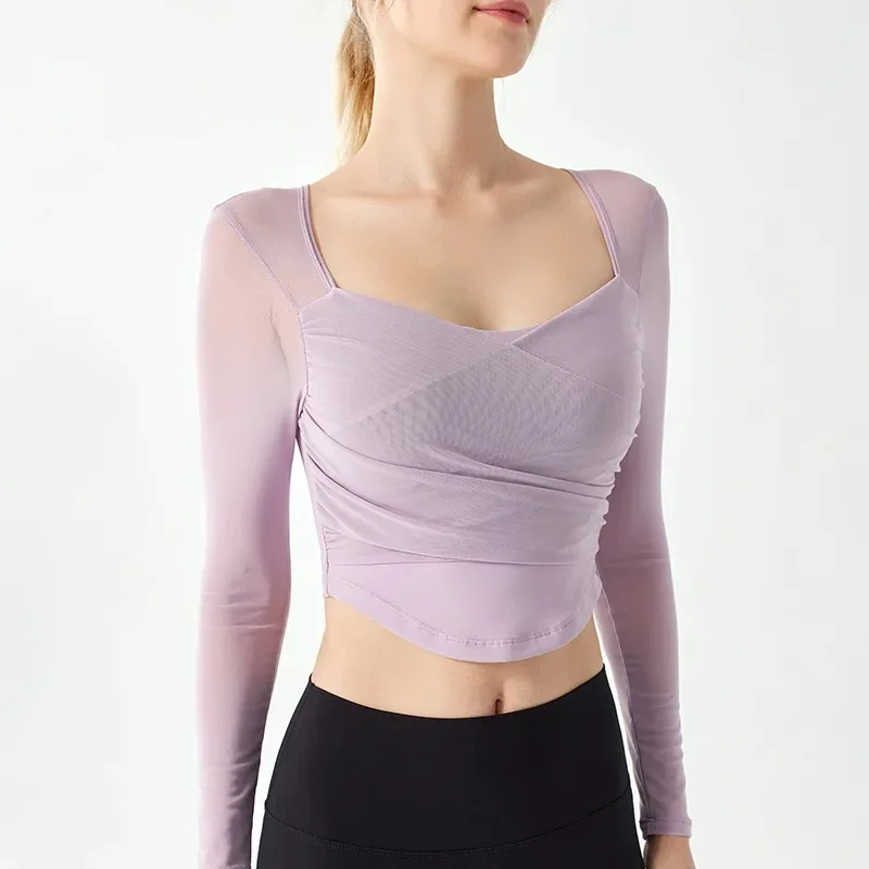 Underwear Yoga Suit for Women's New Long Sleeved Pilates Mesh Red Sports Quick Drying, Breathable and Slimming Fitness Suit
Underwear Yoga Suit for Women's New Long Sleeved Pilates Mesh Red Sports Quick Drying, Breathable and Slimming Fitness Suit