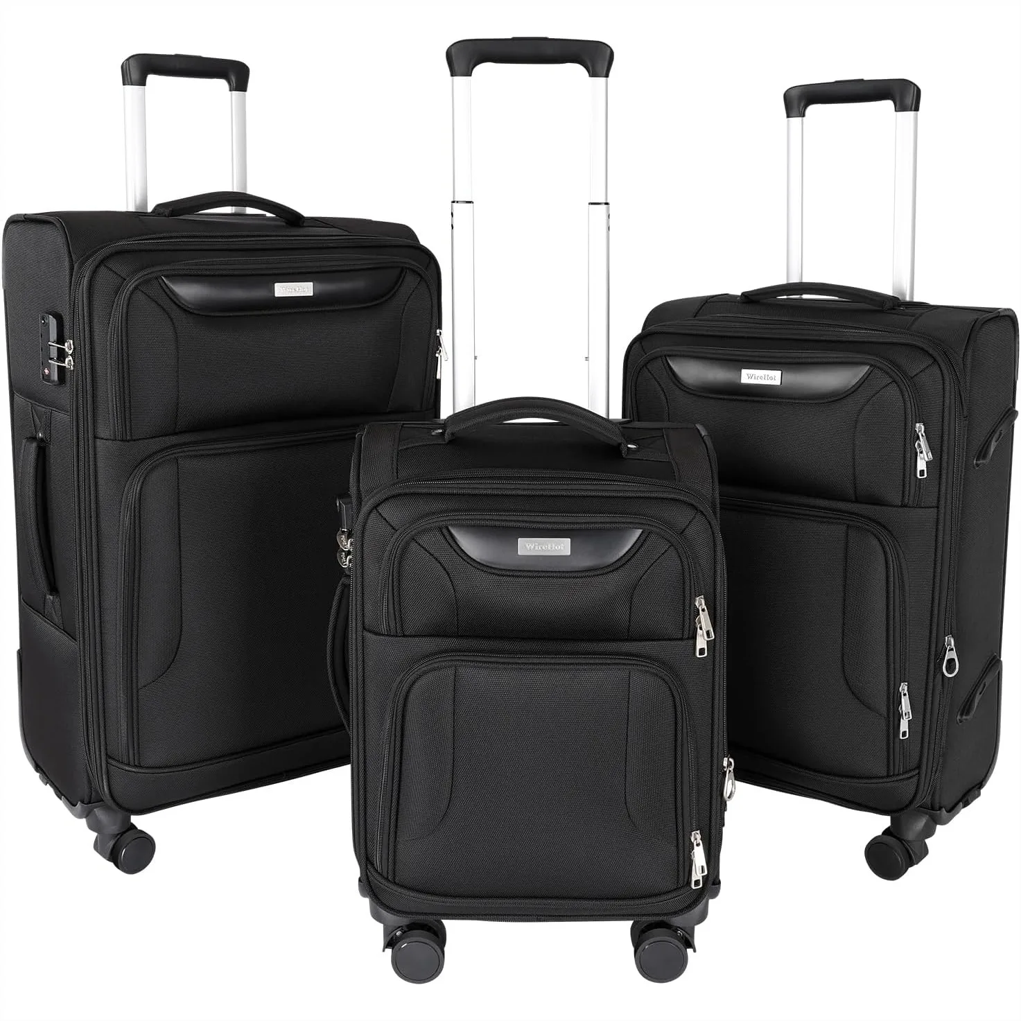 3-Piece Softside Expandable Luggage Set with Front Open Pocket, Lightweight Oxford Fabric Suitcase for Travel, TSA Lock
3-Piece Softside Expandable Luggage Set with Front Open Pocket, Lightweight Oxford Fabric Suitcase for Travel, TSA Lock