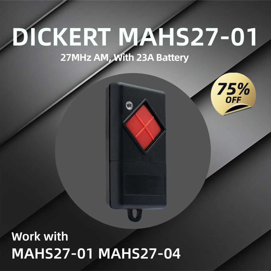 For Dickert MAHS27-01 MAHS27-04 Mini Handheld Transmitter 1-Channel 27MHz AM, With 23A Battery, Dip Switch
For Dickert MAHS27-01 MAHS27-04 Mini Handheld Transmitter 1-Channel 27MHz AM, With 23A Battery, Dip Switch