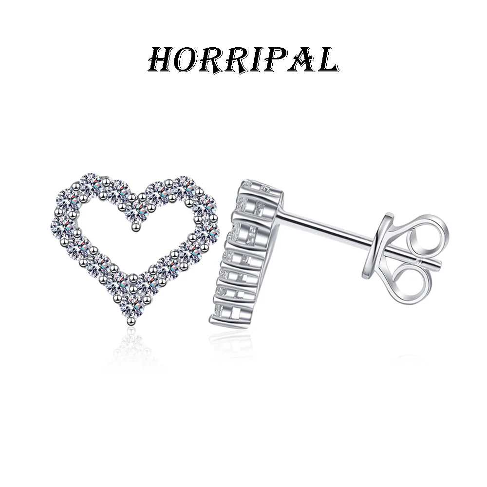 HORRIPAL D VVS1 1.5/2mm Heart Moissanite Stud Earrings for Women 925 Sterling Silver GRA Certificate New Sparkling Party Jewelry
HORRIPAL D VVS1 1.5/2mm Heart Moissanite Stud Earrings for Women 925 Sterling Silver GRA Certificate New Sparkling Party Jewelry