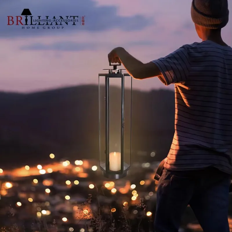 Outdoor Camping Living Room Hexagonal Windproof Glass Lampshade Pure Copper Portable Hand Lantern
Outdoor Camping Living Room Hexagonal Windproof Glass Lampshade Pure Copper Portable Hand Lantern