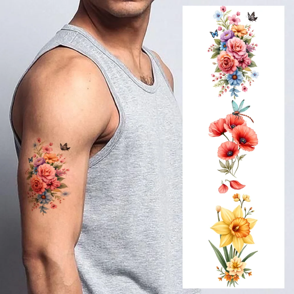 9pcs Temporary Tattoo Butterflies Waterproof Long-lasting Body Stickers Pink Peonies Green Flowers Colorful Red Roses For
9pcs Temporary Tattoo Butterflies Waterproof Long-lasting Body Stickers Pink Peonies Green Flowers Colorful Red Roses For