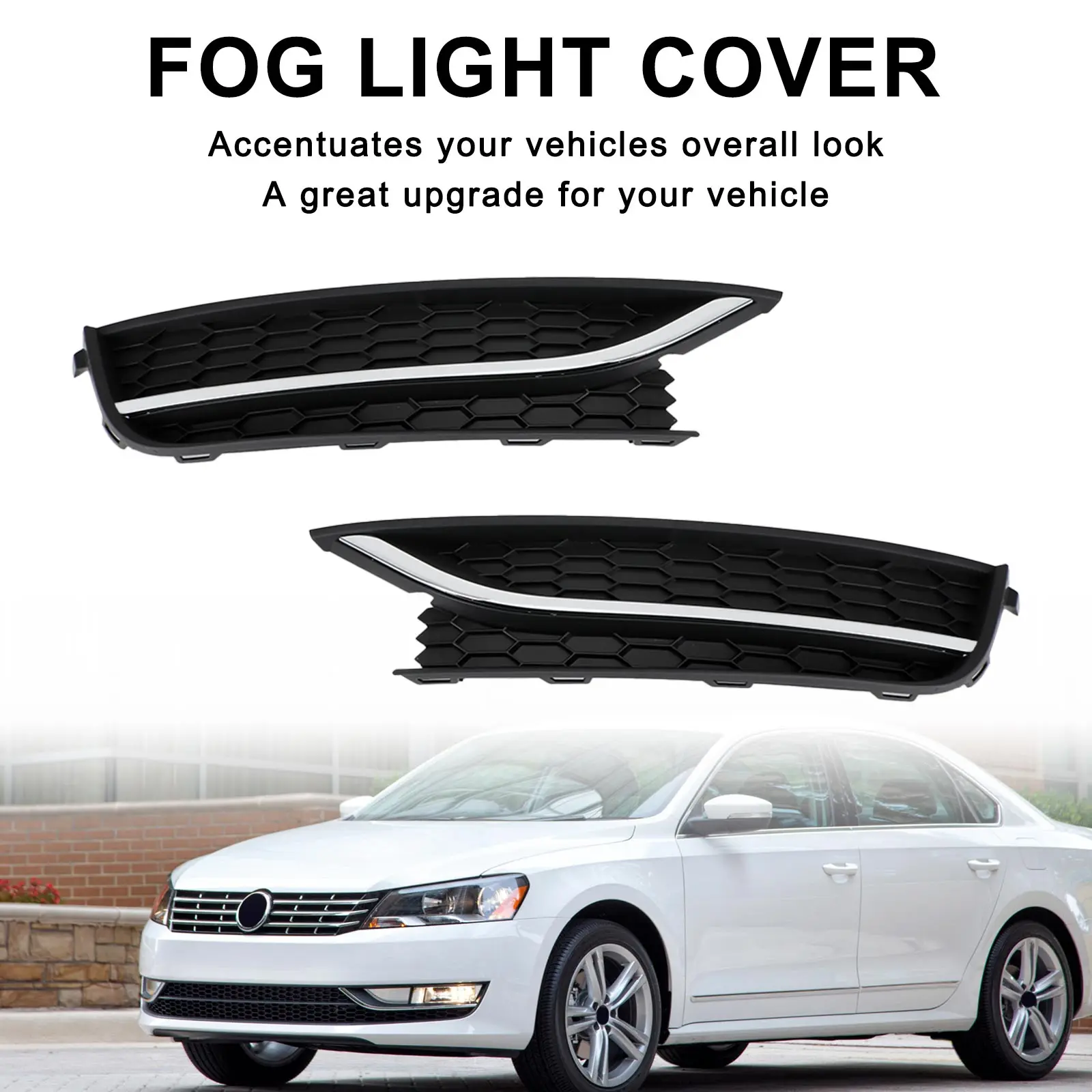 Artudatech 2PCS Front Driving Fog Light Cover fit for VW Passat 2012-2015 Black/Chrome
Artudatech 2PCS Front Driving Fog Light Cover fit for VW Passat 2012-2015 Black/Chrome
