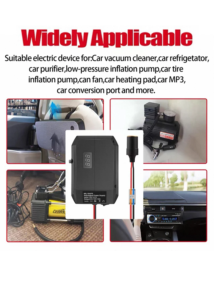 For Makita/Dewalt/Milwaukee/Bosch 18V to 12V Step Down Converter Cigarette Lighter Adapter Power Wheel Adapter Car Refrigerator
For Makita/Dewalt/Milwaukee/Bosch 18V to 12V Step Down Converter Cigarette Lighter Adapter Power Wheel Adapter Car Refrigerator
