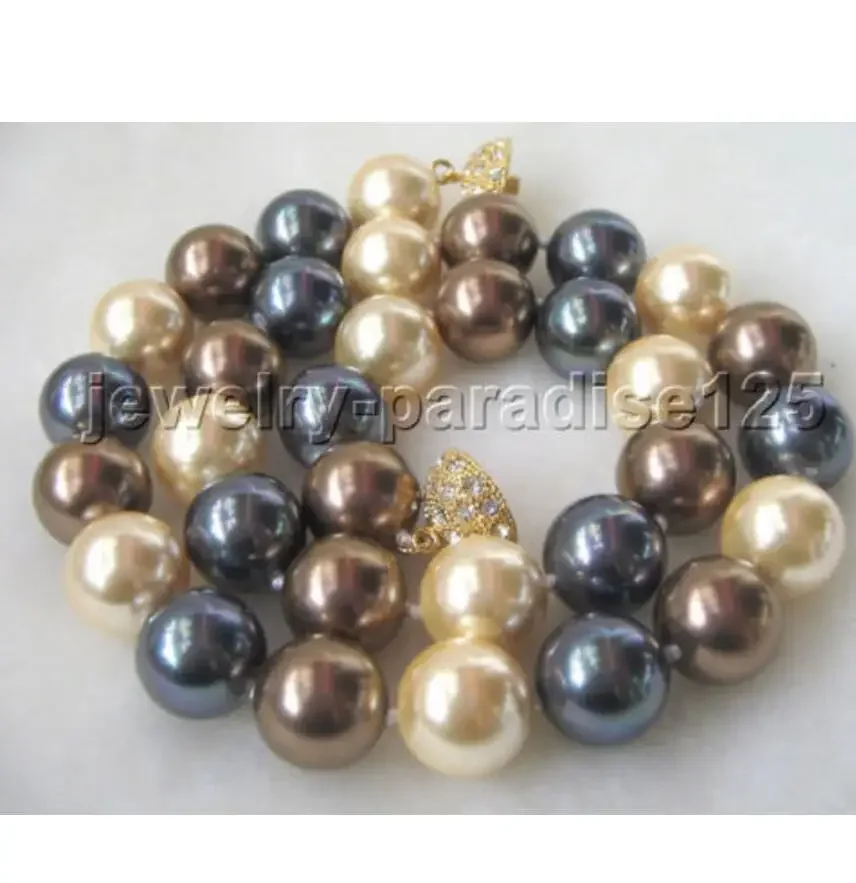 Fashion jewelry Beautiful 18" 12mm perfect round multicolor south sea shell pearl necklace
Fashion jewelry Beautiful 18" 12mm perfect round multicolor south sea shell pearl necklace
