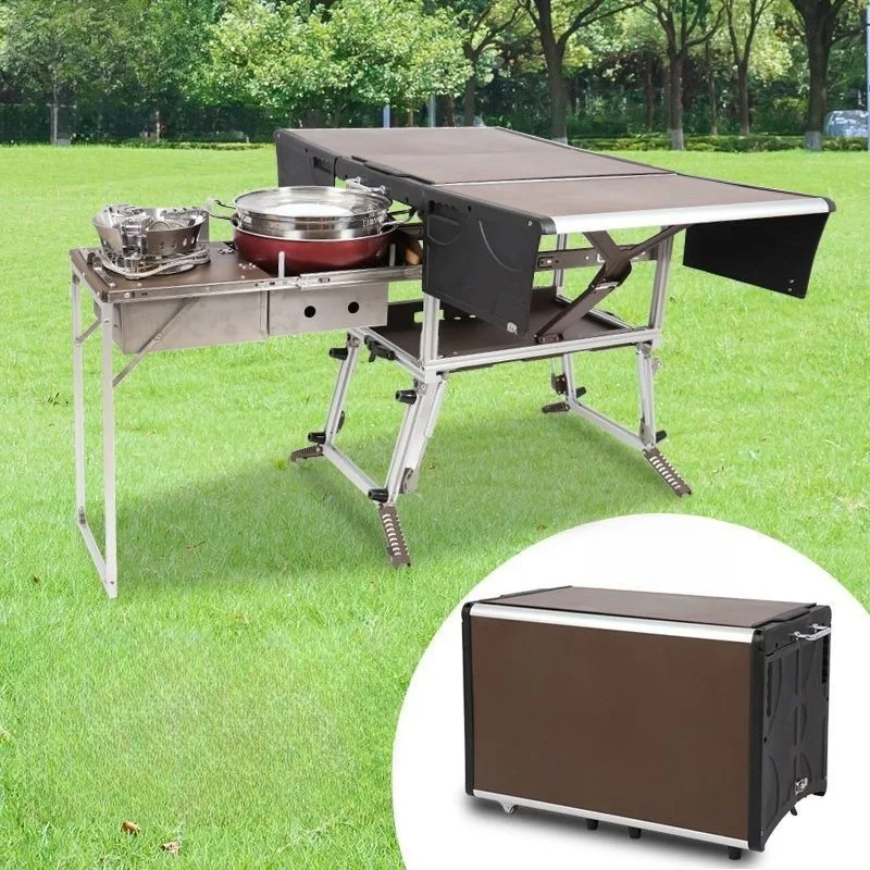 Outdoor mobile kitchen, travel camping car, stove set 
Outdoor mobile kitchen, travel camping car, stove set