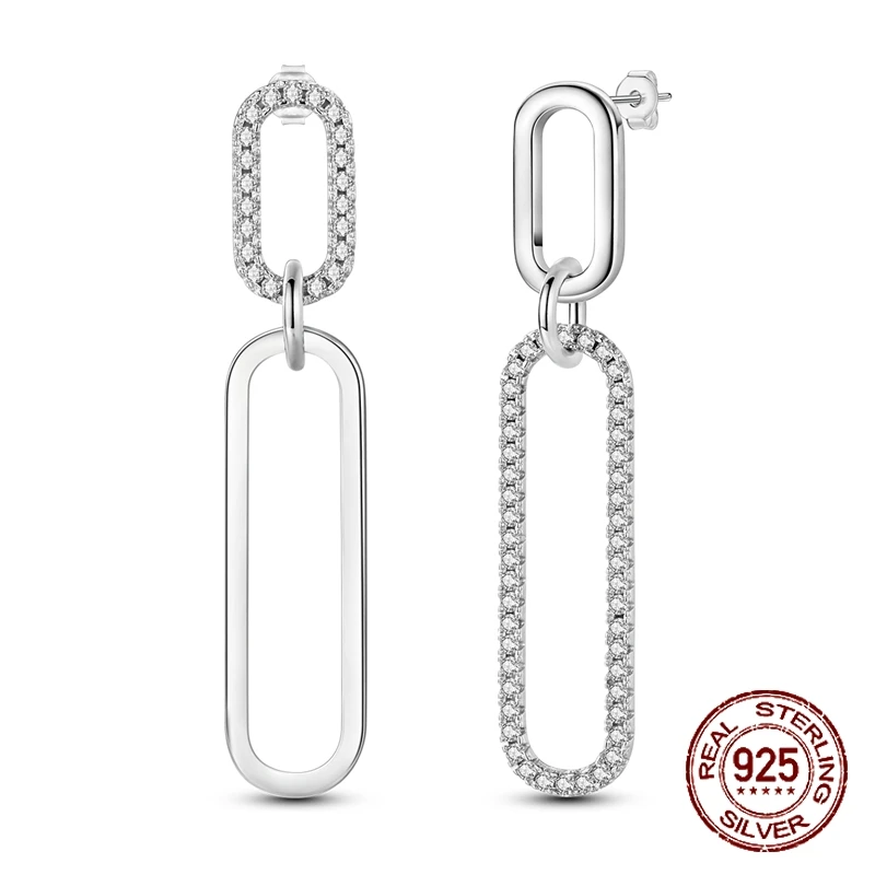 Unique 925 Sterling Silver Personalized Geometric Ring Shaped Asymmetrical Earrings for Women's Wedding Jewelry Accessories
Unique 925 Sterling Silver Personalized Geometric Ring Shaped Asymmetrical Earrings for Women's Wedding Jewelry Accessories