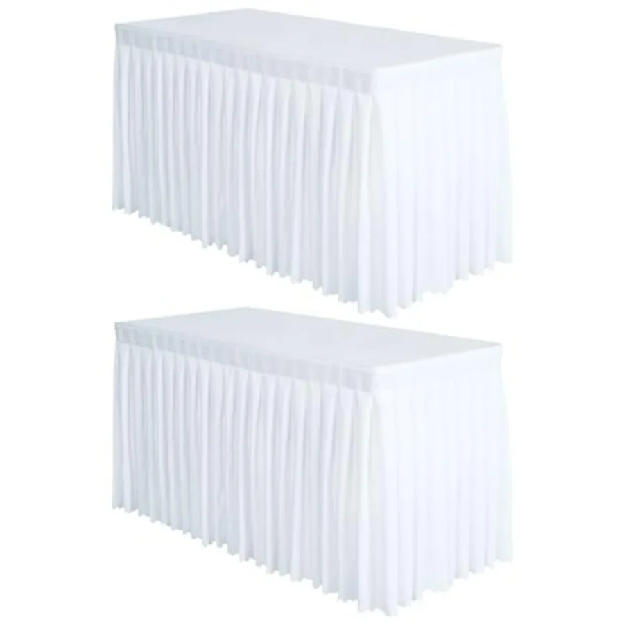 Комплект из 2 белых полиэстеровых скатертей-юбок длиной 14 футов для свадеб, банкетов или ресторанов
Комплект из 2 белых полиэстеровых скатертей-юбок длиной 14 футов для свадеб, банкетов или ресторанов