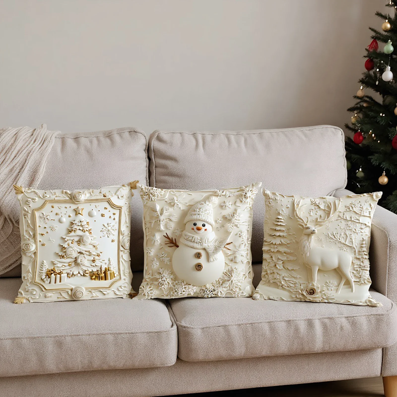 Набор из 4 рождественских 3D-чехлов для подушек: зимние мягкие наволочки для дома, спальни, дивана, праздничного декора
Набор из 4 рождественских 3D-чехлов для подушек: зимние мягкие наволочки для дома, спальни, дивана, праздничного декора