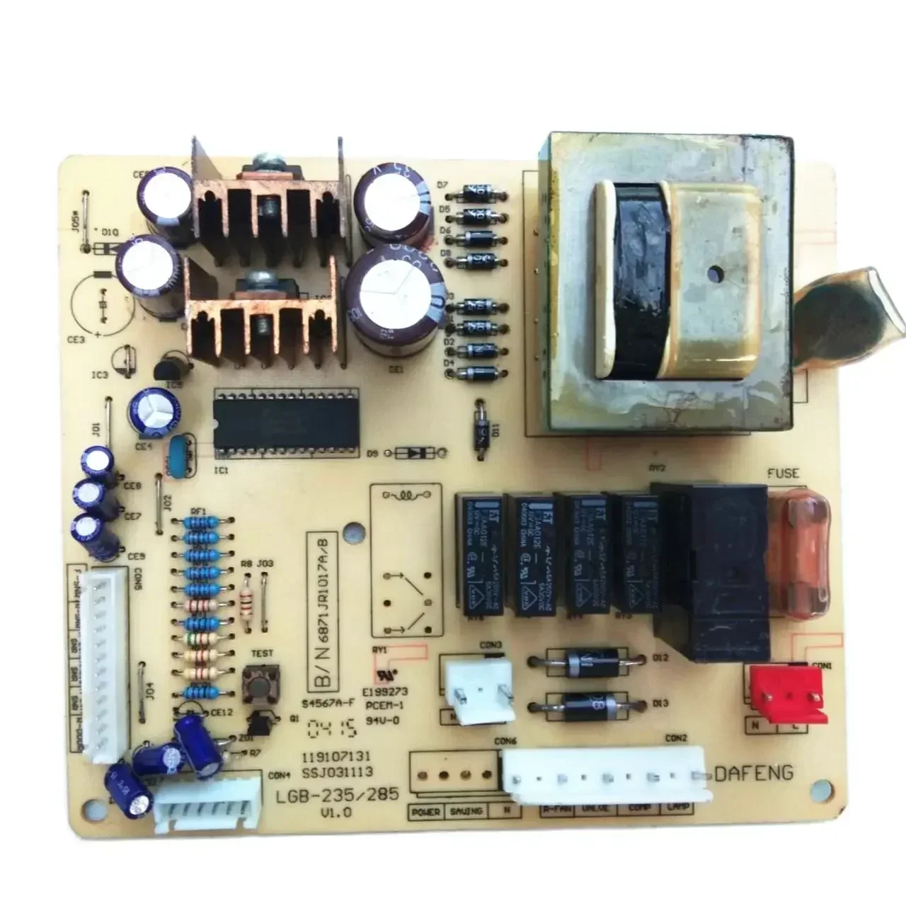 for LG refrigerator computer board circuit board LGB-235/285 6871JR1017A/B SSJ031113 119107130 driver board good working
for LG refrigerator computer board circuit board LGB-235/285 6871JR1017A/B SSJ031113 119107130 driver board good working