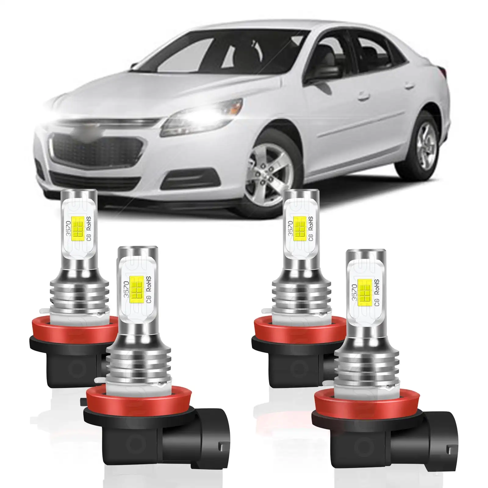 Светодиодные лампы для фар Chevy Malibu 2004-2012, H9 H11 Сменные галогенные лампы дальнего и ближнего света, 6000K белые, вилка и пла
Светодиодные лампы для фар Chevy Malibu 2004-2012, H9 H11 Сменные галогенные лампы дальнего и ближнего света, 6000K белые, вилка и пла