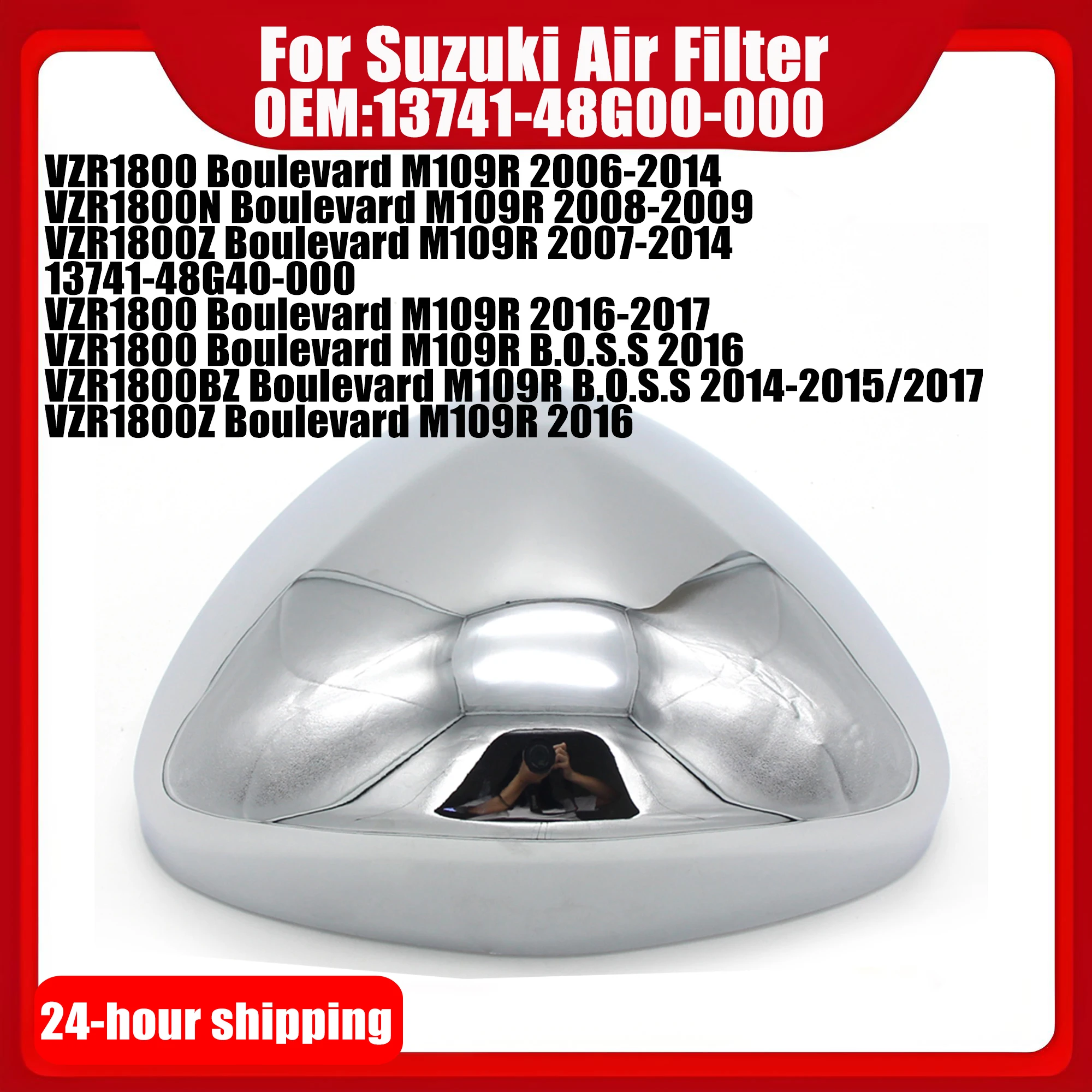 Motorcycles Air Filter For Suzuki VZR1800 Boulevard M109R VZR1800N VZR1800Z Boulevard M109R OEM:13741-48G00-000
Motorcycles Air Filter For Suzuki VZR1800 Boulevard M109R VZR1800N VZR1800Z Boulevard M109R OEM:13741-48G00-000