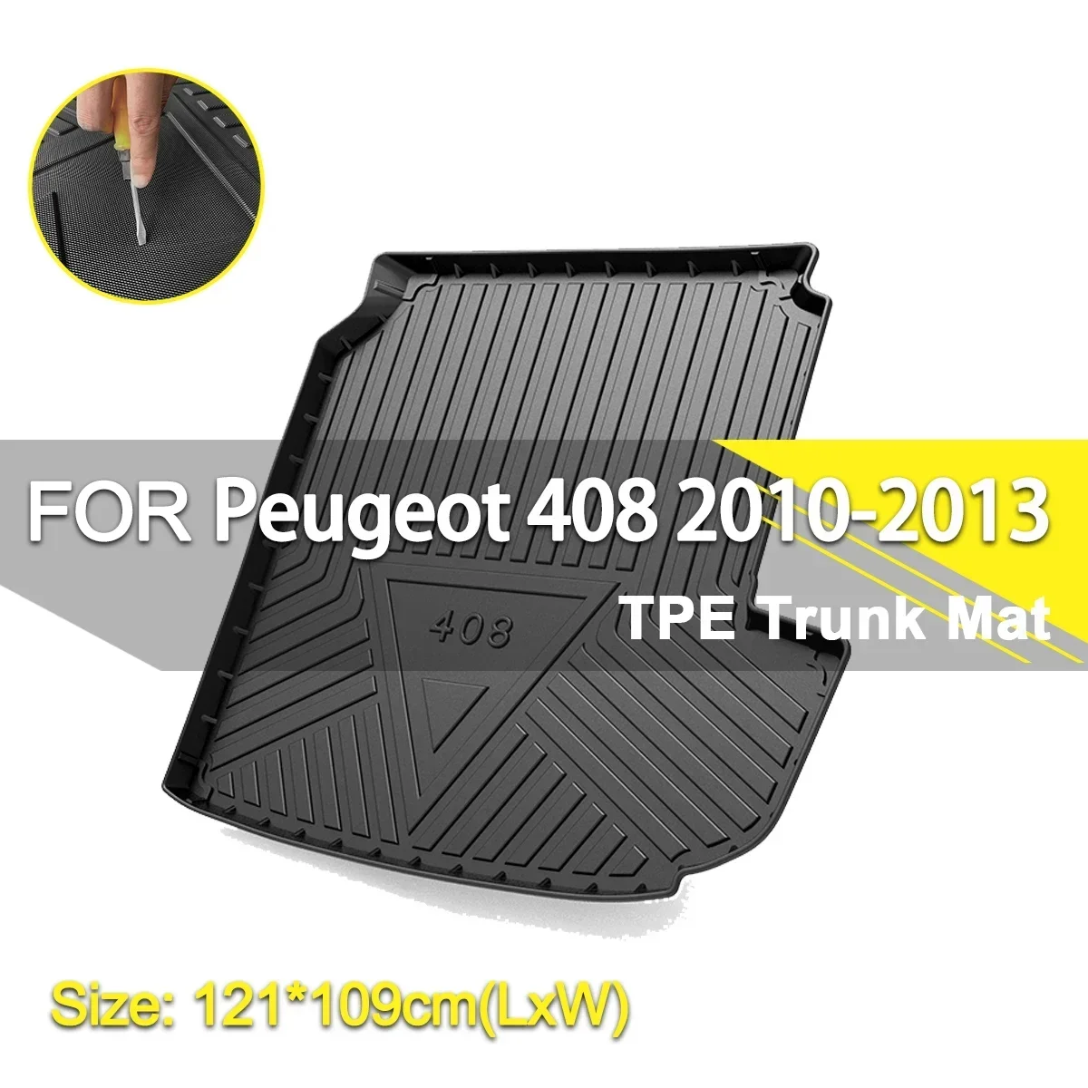 Car Rear Trunk Cover Mat Waterproof Non-Slip Rubber TPE Cargo Liner Accessories For Peugeot 408 2010-2013
Car Rear Trunk Cover Mat Waterproof Non-Slip Rubber TPE Cargo Liner Accessories For Peugeot 408 2010-2013